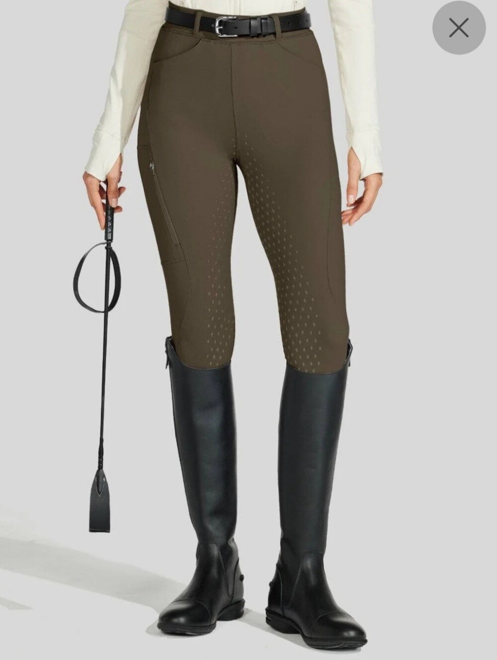 Willet Women's Horse Riding Pants Pocket &  Knee-Patch NWT Brown